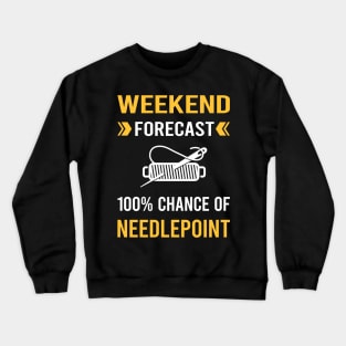 Weekend Forecast Needlepoint Canvas Work Crewneck Sweatshirt